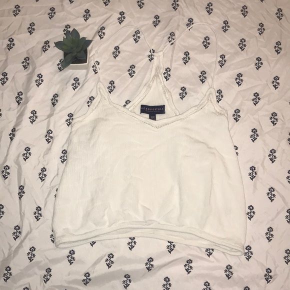 Aéropostale White Cropped Tank - Picture 1 of 1